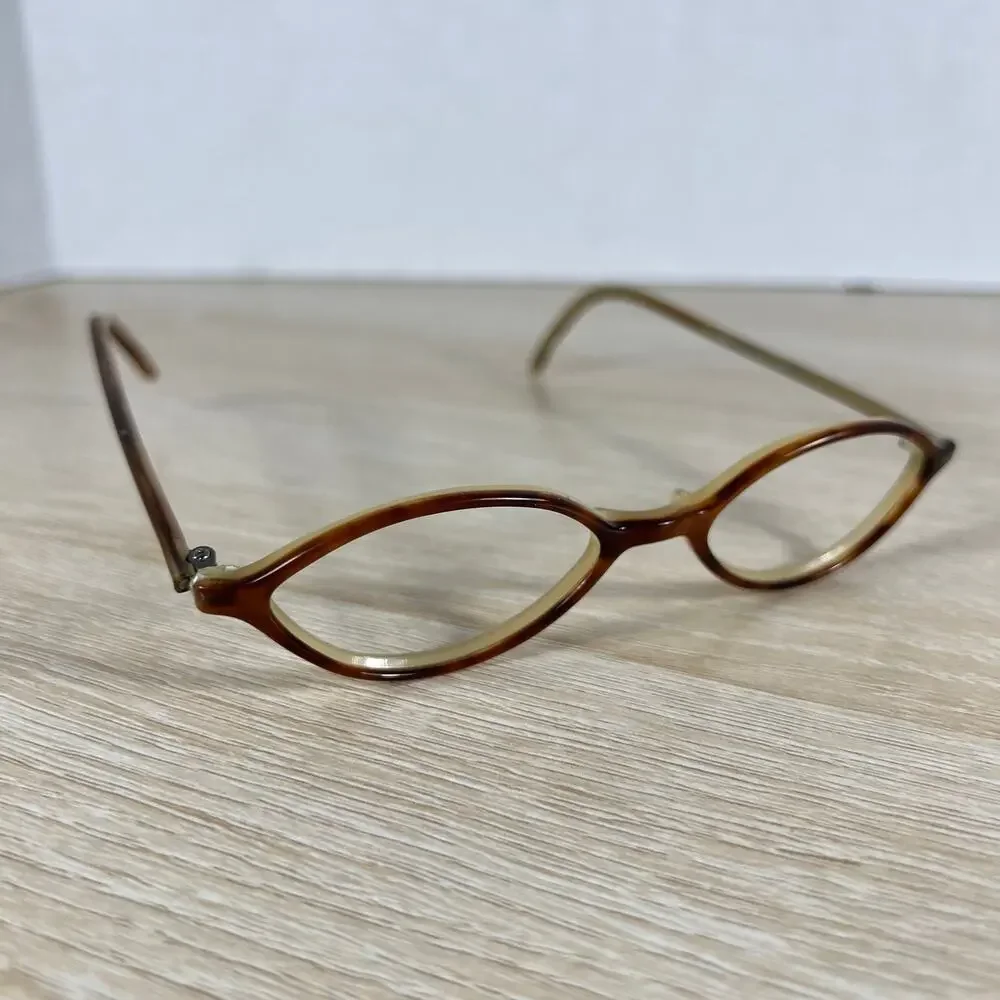 MiCrO shapes la Bella 45 Eyeglasses DAMAGED Brown Frames 45-17-135 Japan